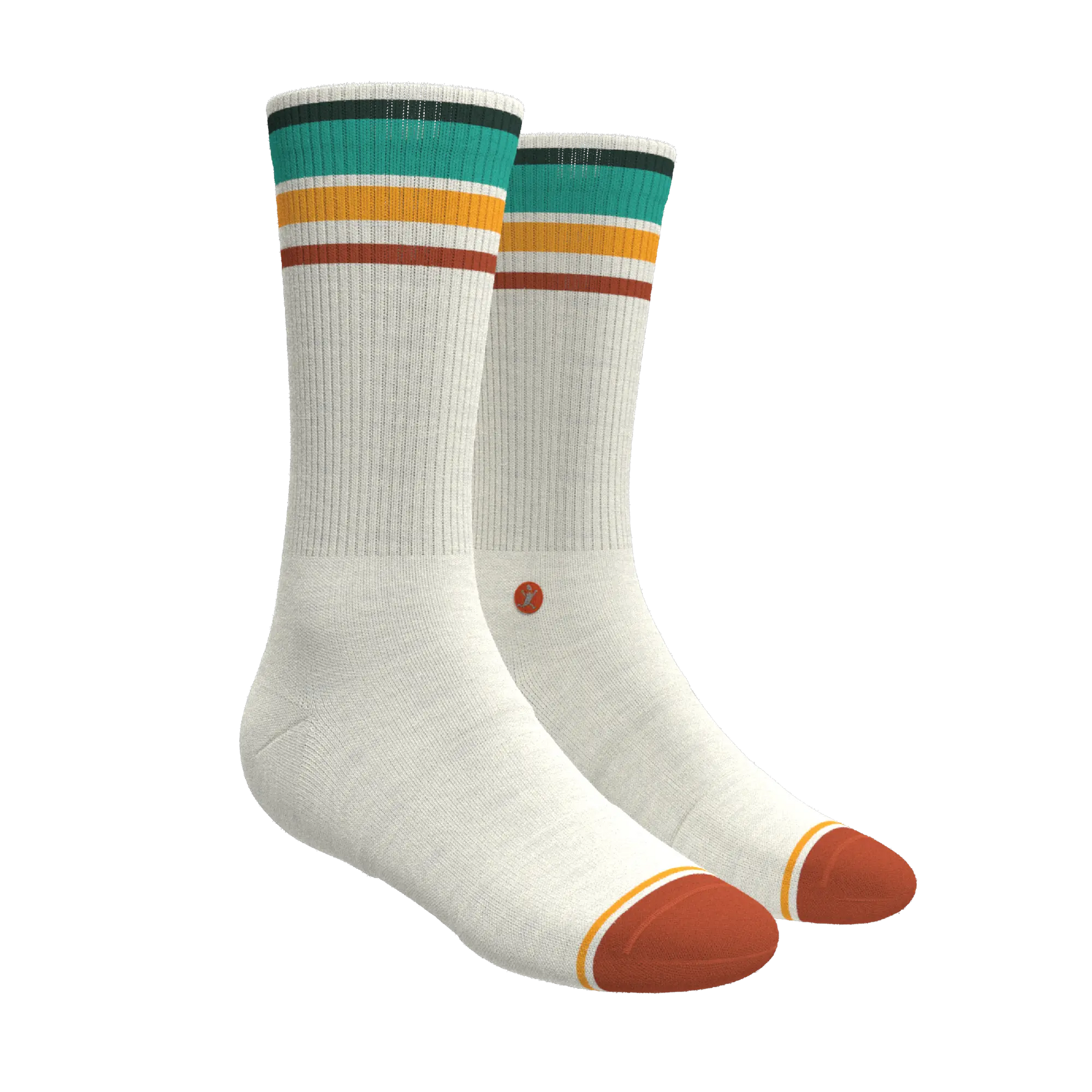 The Stellar | Retro Stripe Heel Hammock™ Crew Socks - MENLL