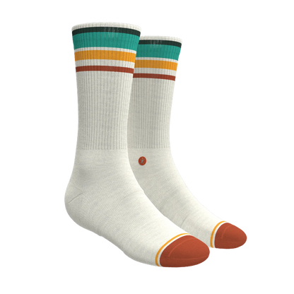 The Stellar | Retro Stripe Heel Hammock™ Crew Socks - MENLL