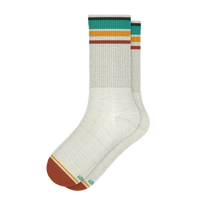 The Stellar | Retro Stripe Heel Hammock™ Crew Socks - MENLL
