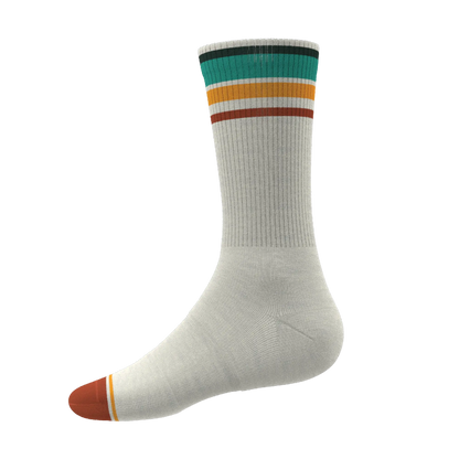 The Stellar | Retro Stripe Heel Hammock™ Crew Socks - MENLL