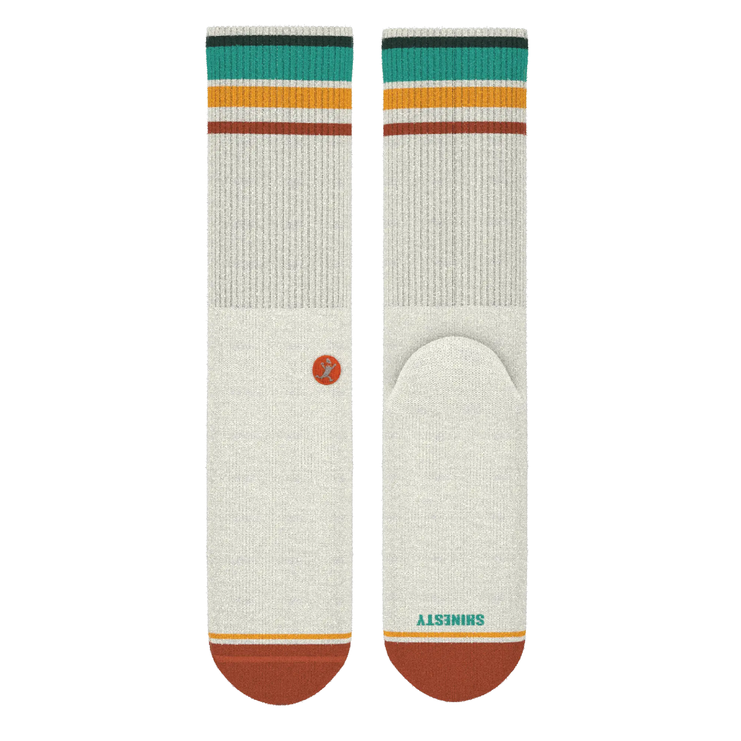 The Stellar | Retro Stripe Heel Hammock™ Crew Socks - MENLL