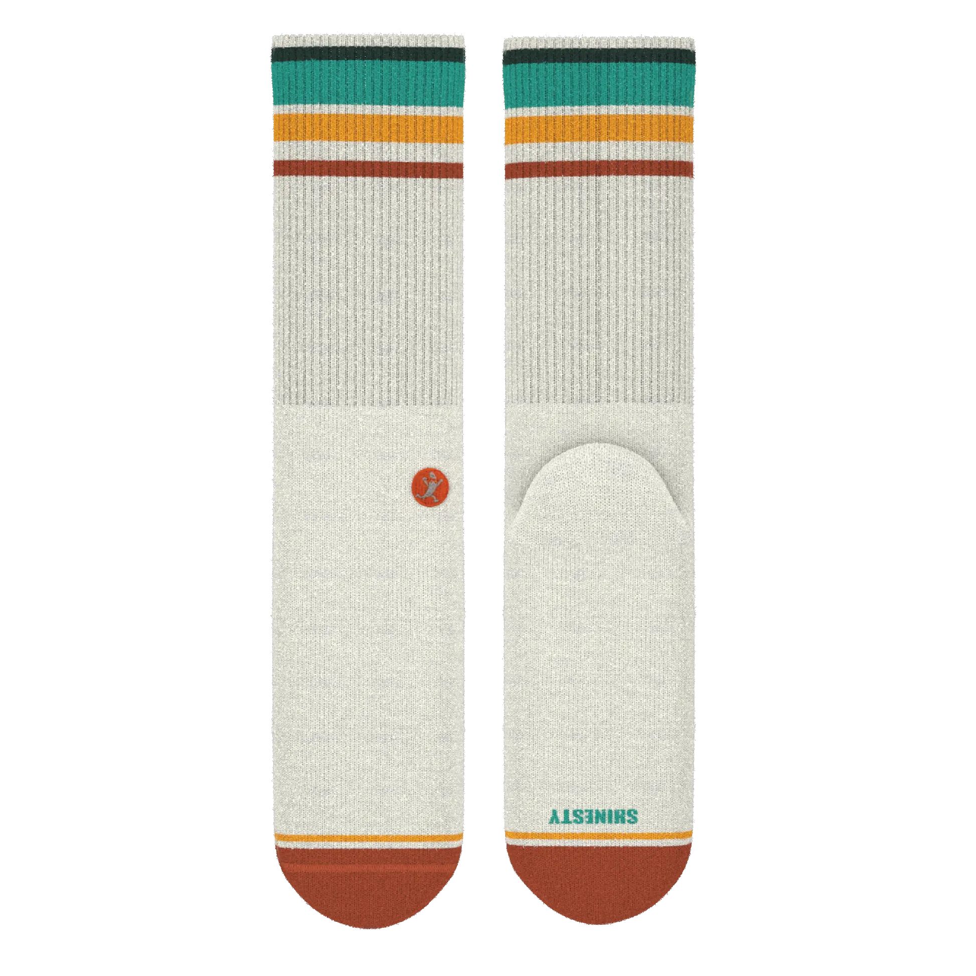 The Stellar | Retro Stripe Heel Hammock™ Crew Socks - MENLL