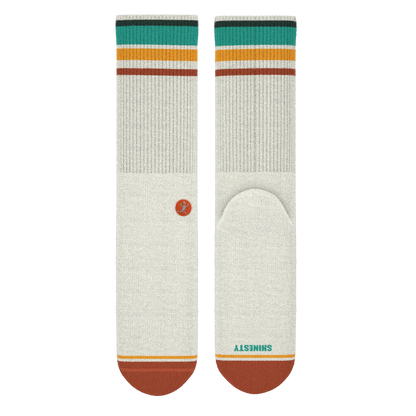 The Stellar | Retro Stripe Heel Hammock™ Crew Socks - MENLL