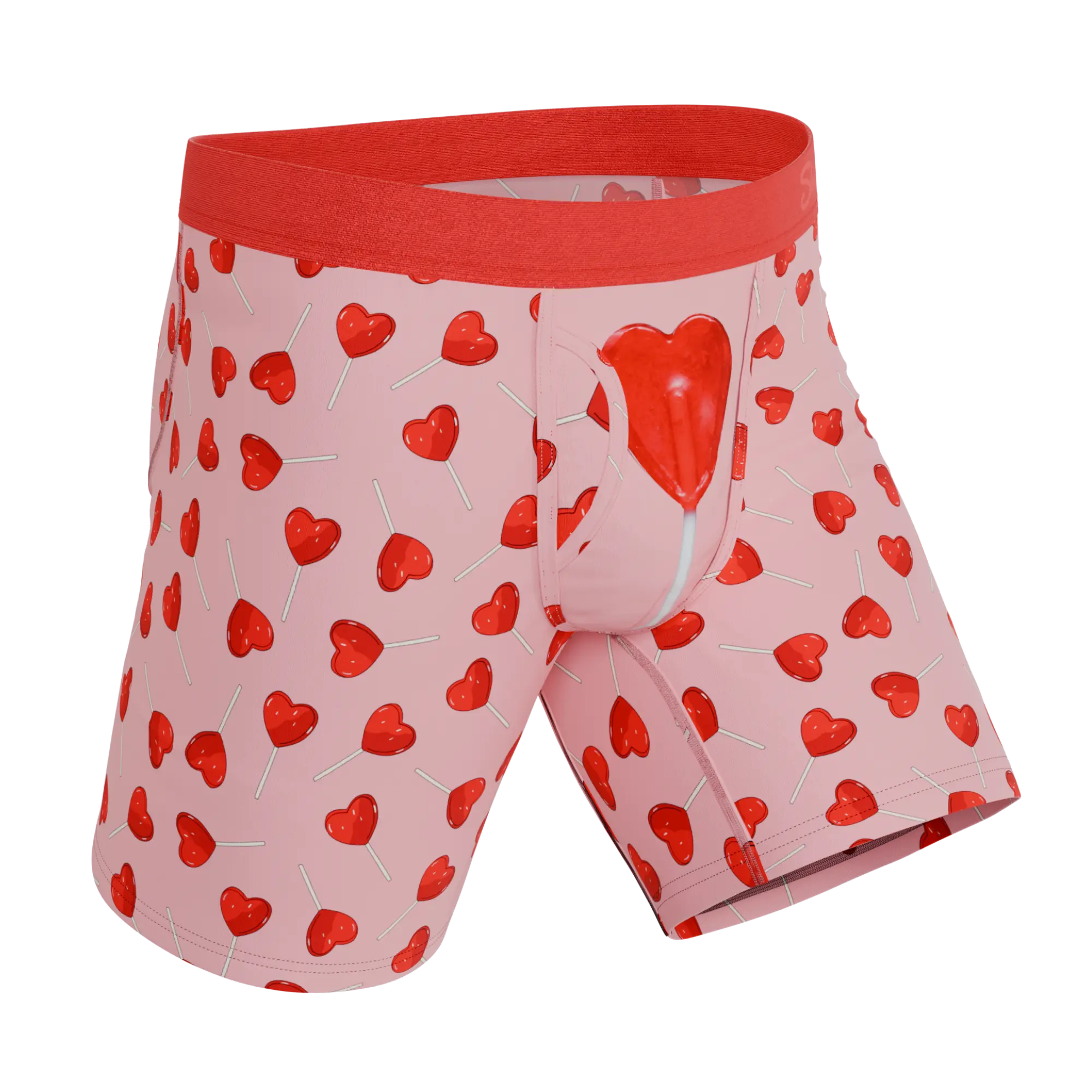 The Suckered In | Heart Lollipop Long Leg Ball Hammock® Pouch Underwear With Fly Shinesty