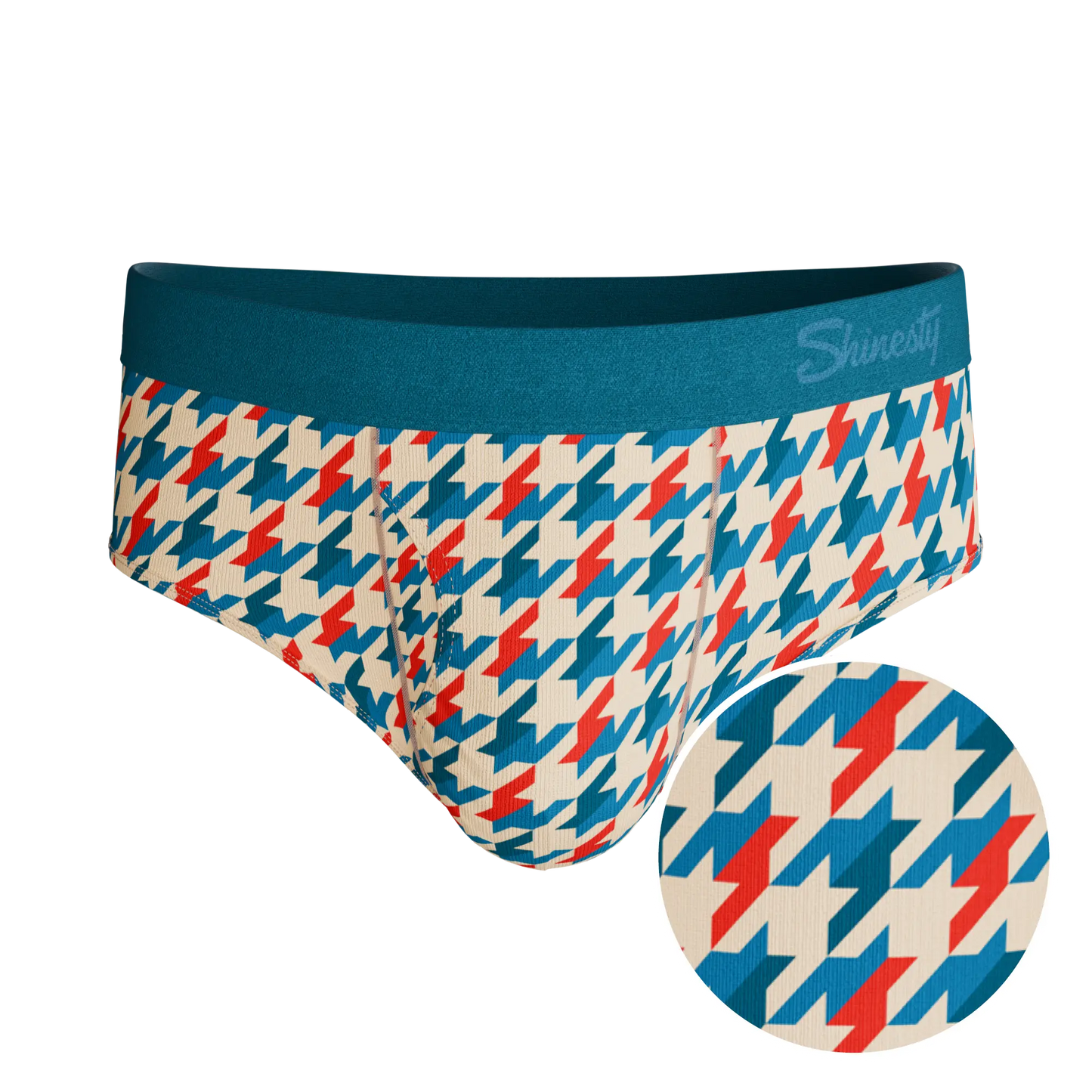 The Swanky | Retro Houndstooth Ball Hammock® Pouch Underwear Briefs Shinesty