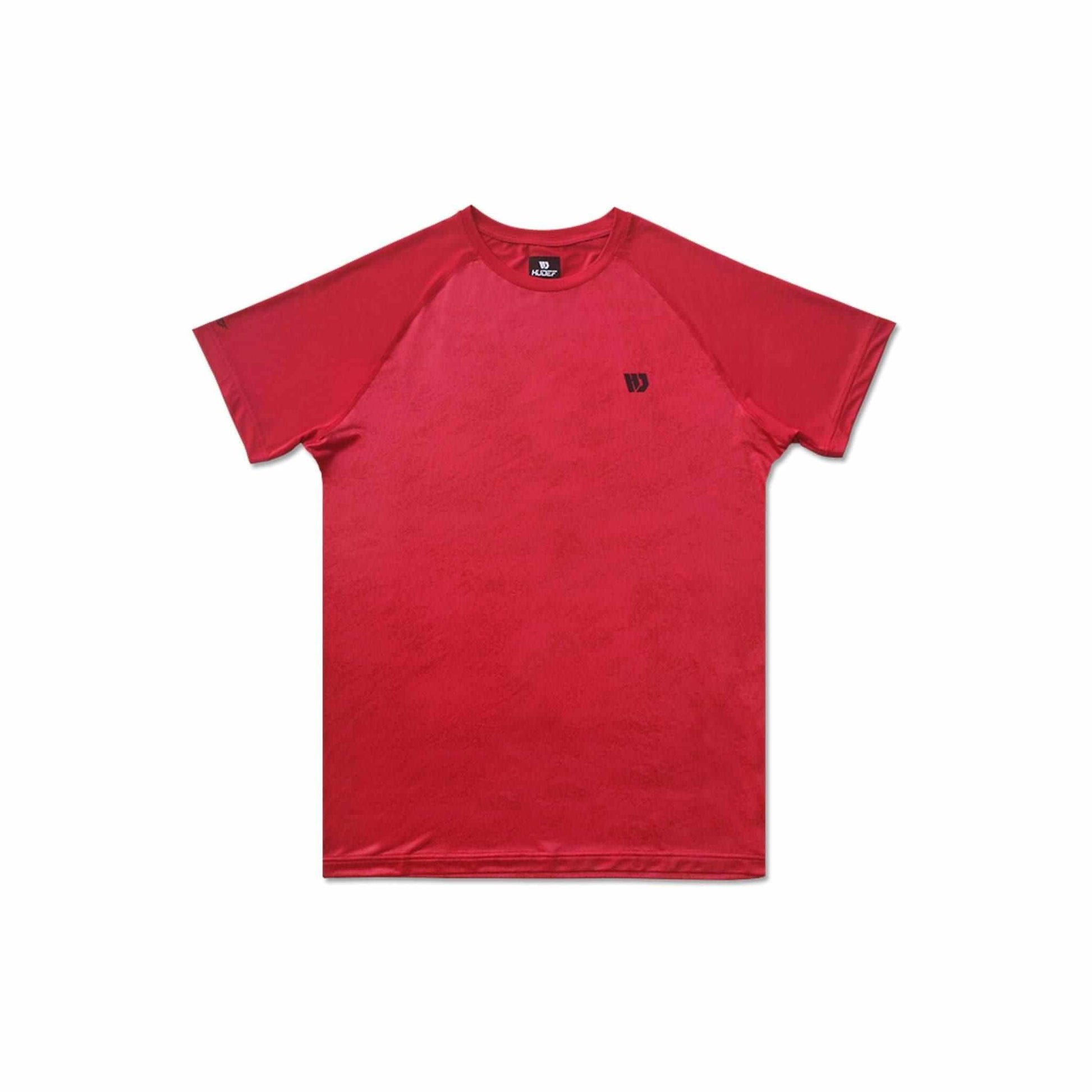 Hudef Men's Original Printing T-shirt, red, dry-fit, polyester and spandex blend, sportswear.
