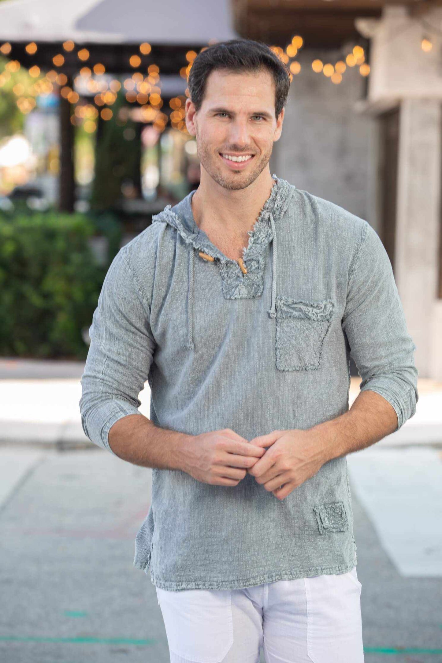 TUSCANY HOODIE (White, Gray, Blue, Artic Blue) - MENLL