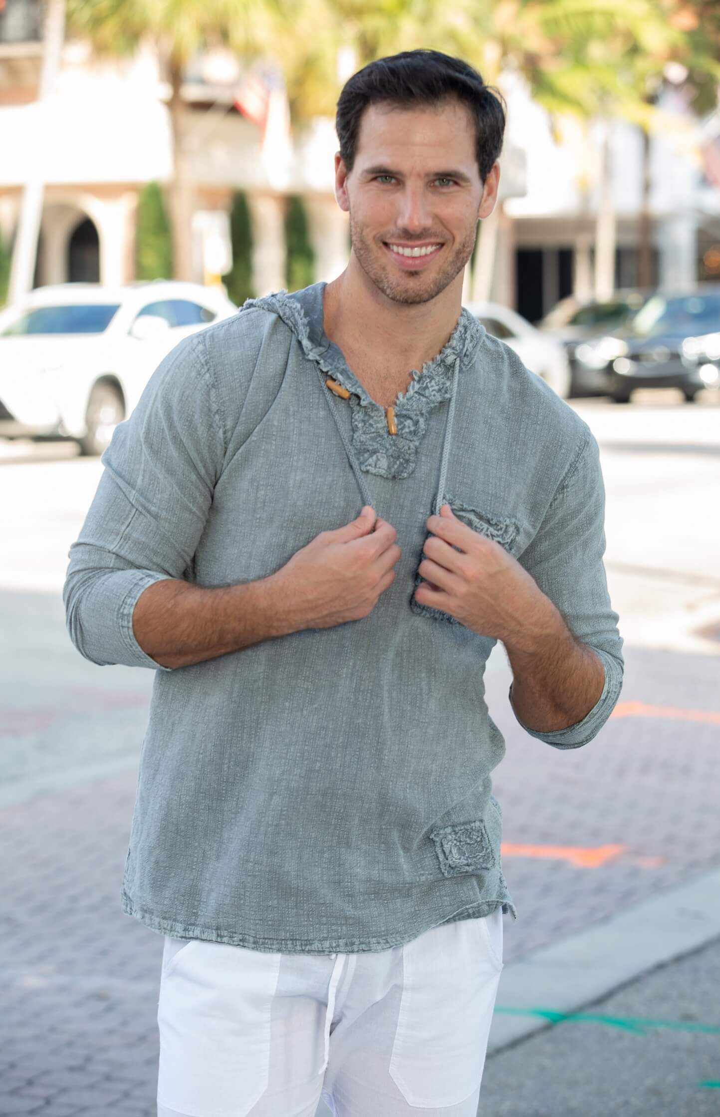 TUSCANY HOODIE (White, Gray, Blue, Artic Blue) - MENLL