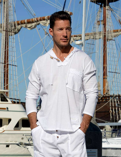 TUSCANY HOODIE (White, Gray, Blue, Artic Blue) - MENLL