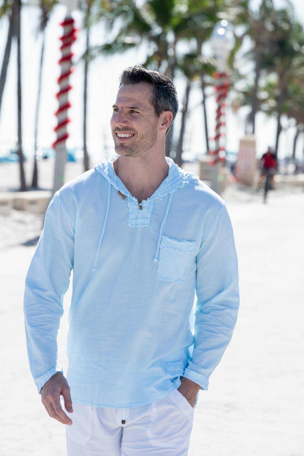 TUSCANY HOODIE (White, Gray, Blue, Artic Blue) - MENLL