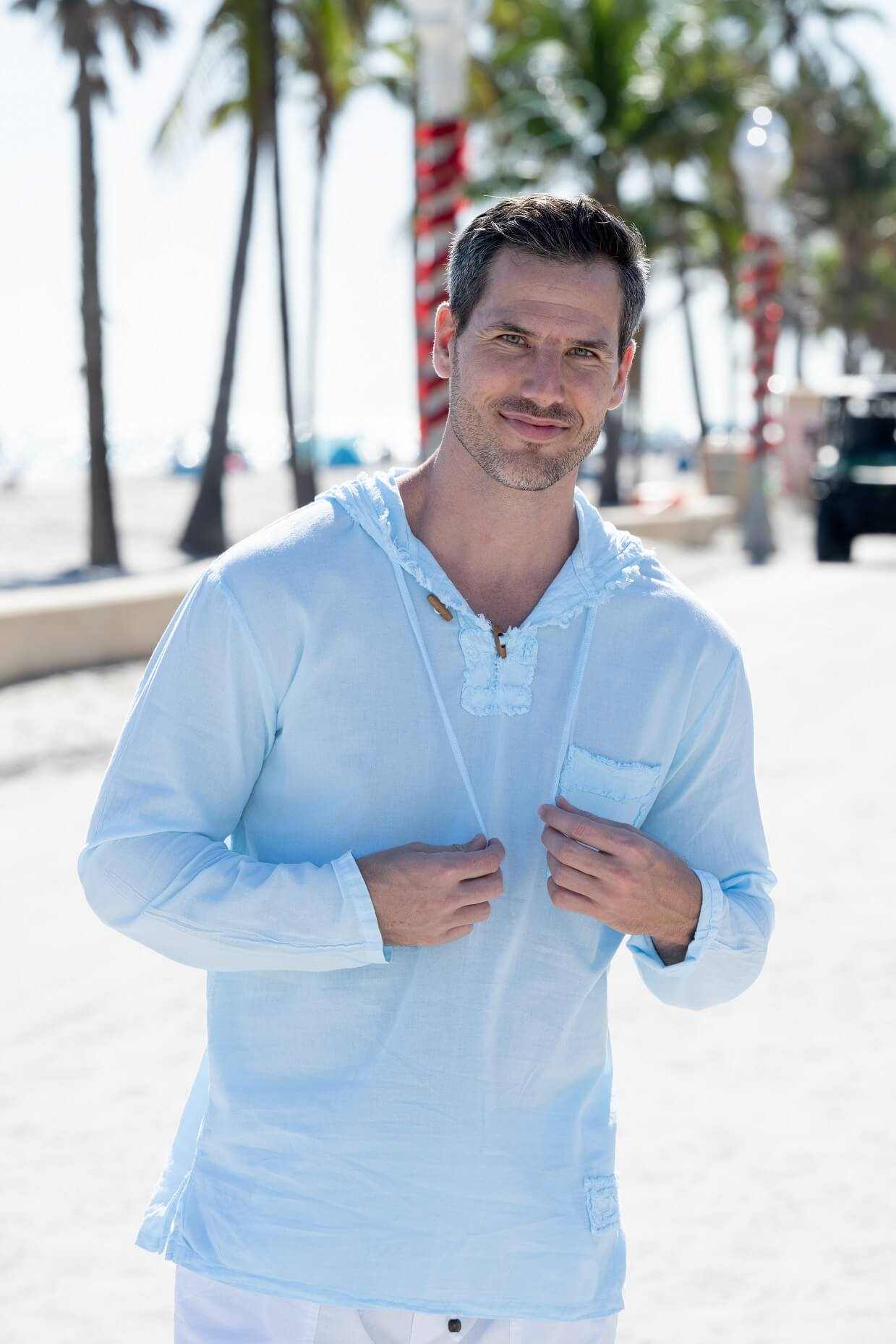TUSCANY HOODIE (White, Gray, Blue, Artic Blue) - MENLL