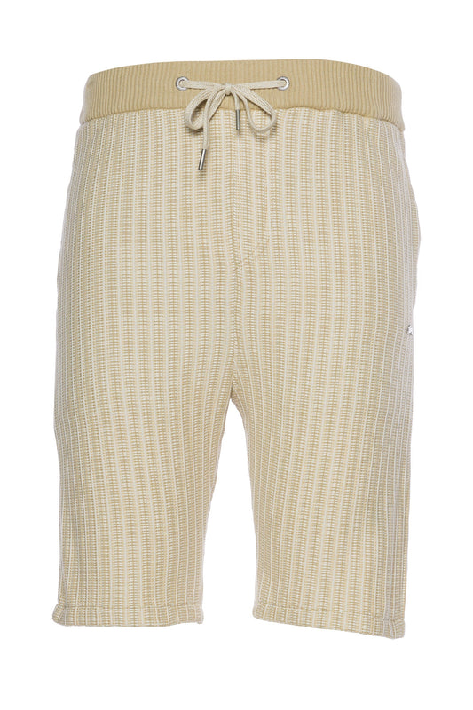 Wayne sweater knit short with YD jacquard design, front hand pockets, and elastic waistband.