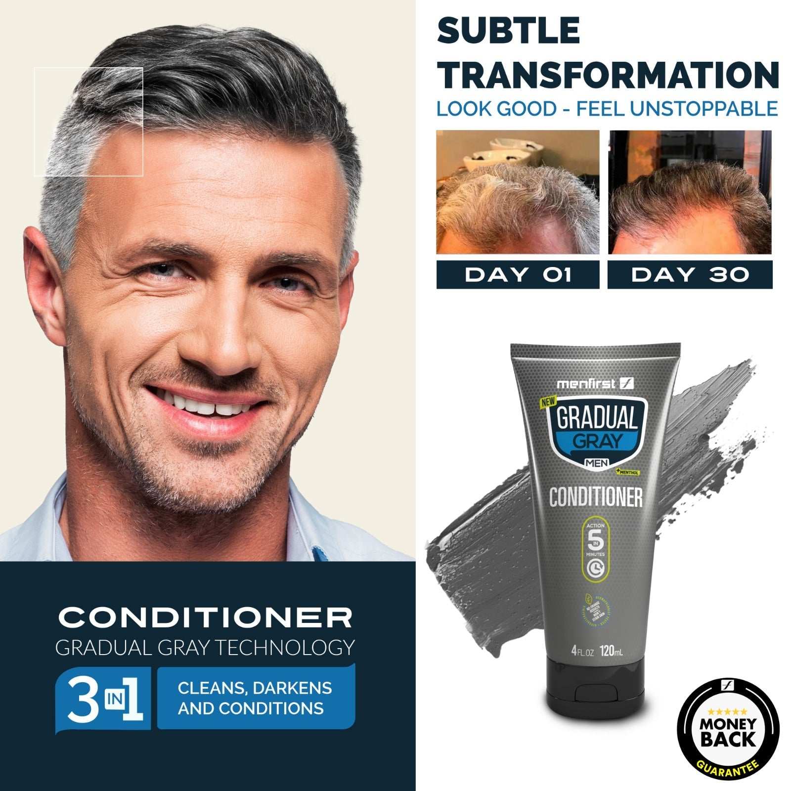 Menfirst Gradual Gray - Conditioner - 1 Pack - 4 Oz - MENLL