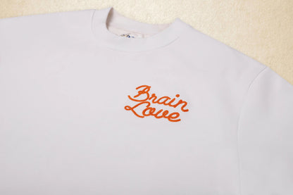 Love You T Shirt White Short Sleeve Cotton Tee Relaxed Fit - MENLL