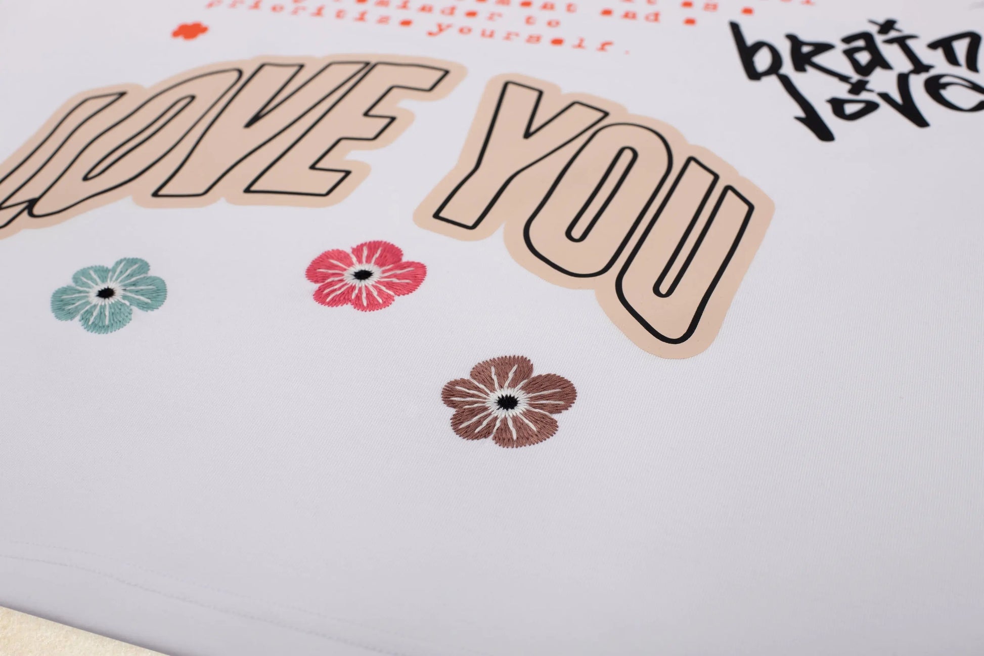 Love You T Shirt White Short Sleeve Cotton Tee Relaxed Fit - MENLL