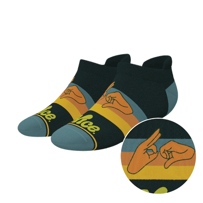 The Wine Dine & 69 | Route 69 Heel Hammock™ Ankle Socks Shinesty