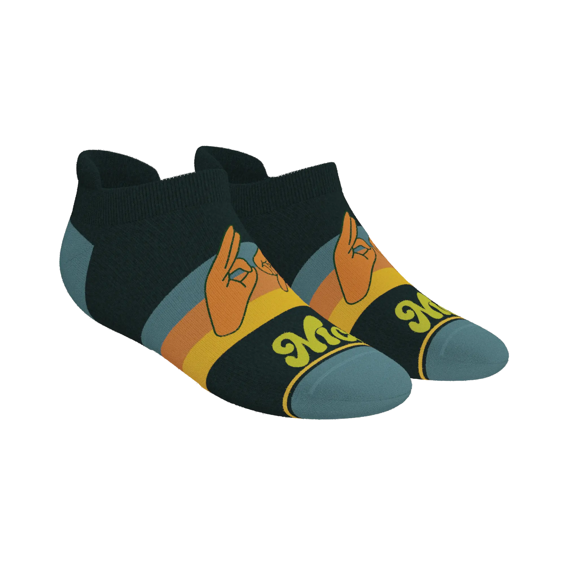 The Wine Dine & 69 | Route 69 Heel Hammock™ Ankle Socks Shinesty