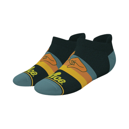 The Wine Dine & 69 | Route 69 Heel Hammock™ Ankle Socks Shinesty