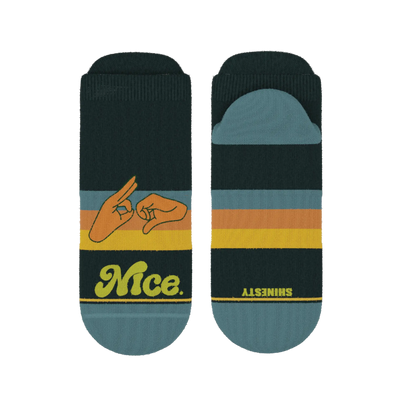 The Wine Dine & 69 | Route 69 Heel Hammock™ Ankle Socks Shinesty