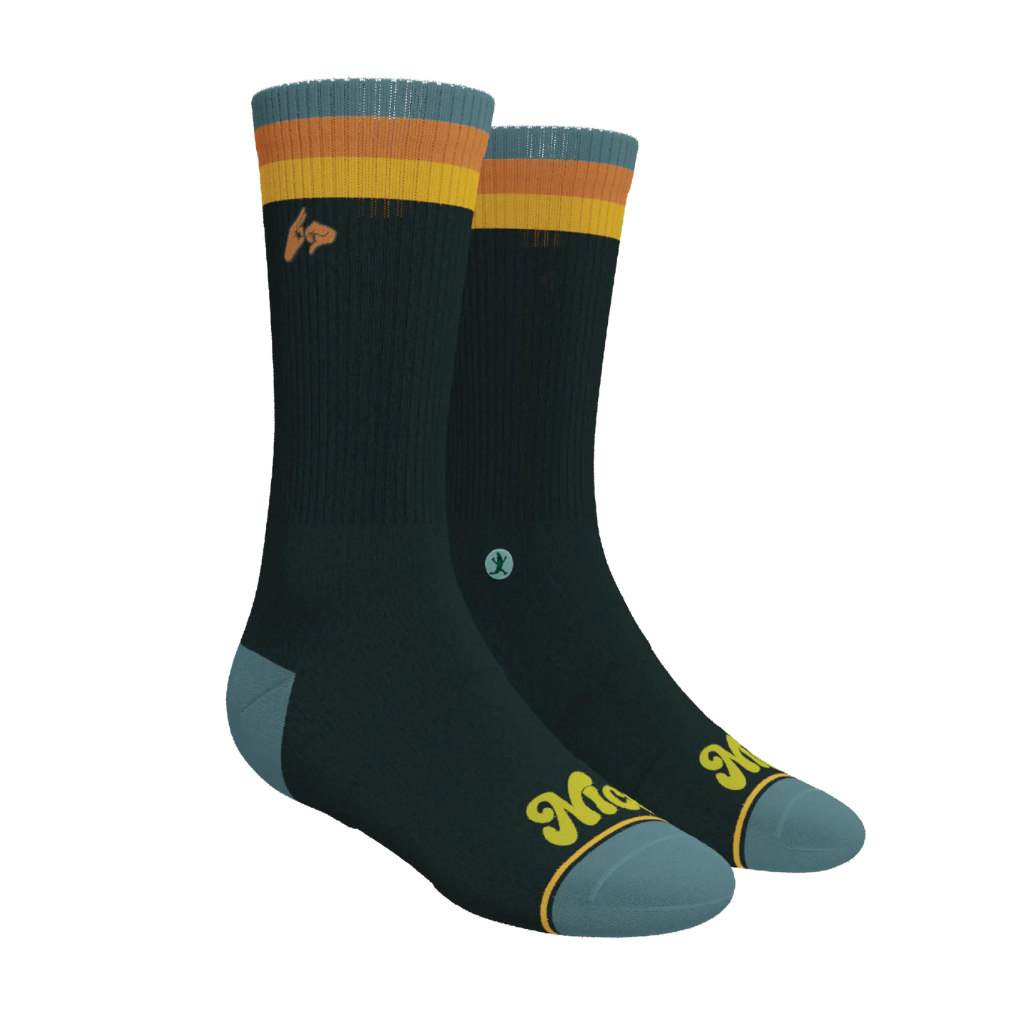 The Wine Dine & 69 | Route 69 Heel Hammock™ Crew Socks Shinesty