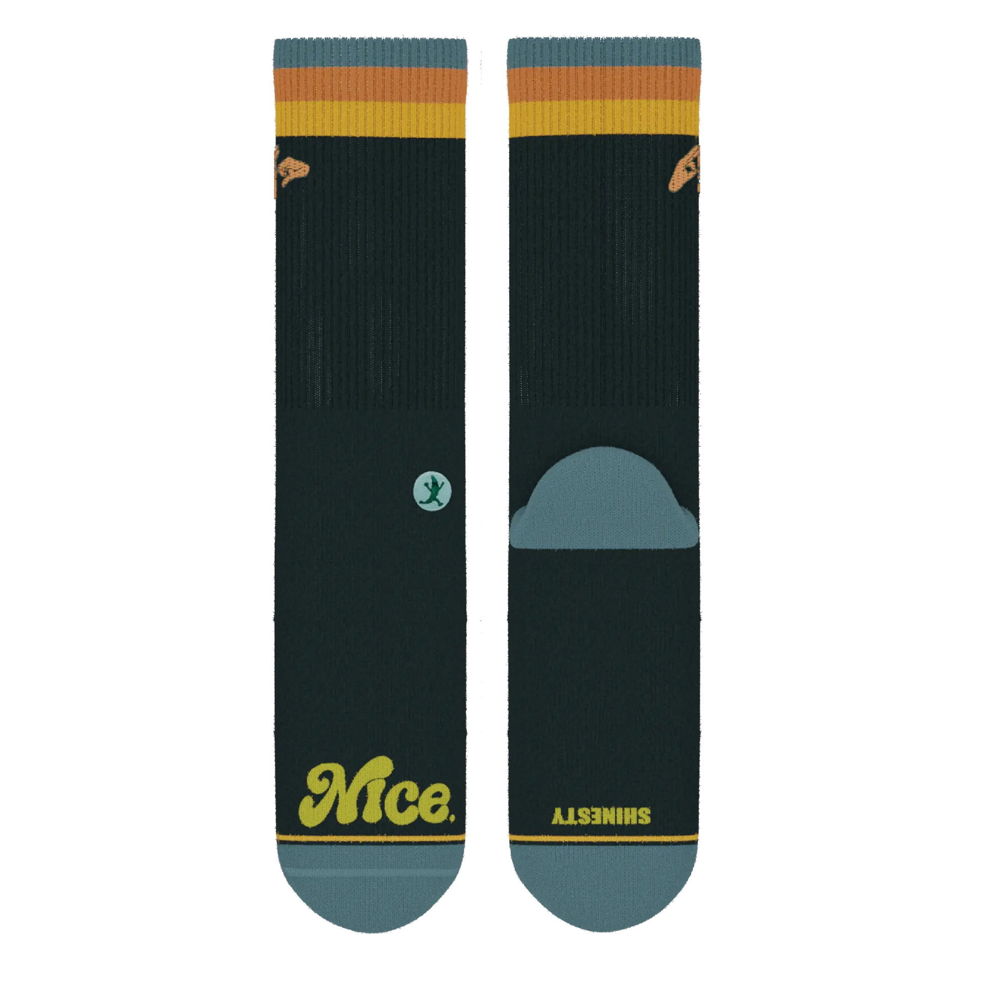 The Wine Dine & 69 | Route 69 Heel Hammock™ Crew Socks Shinesty