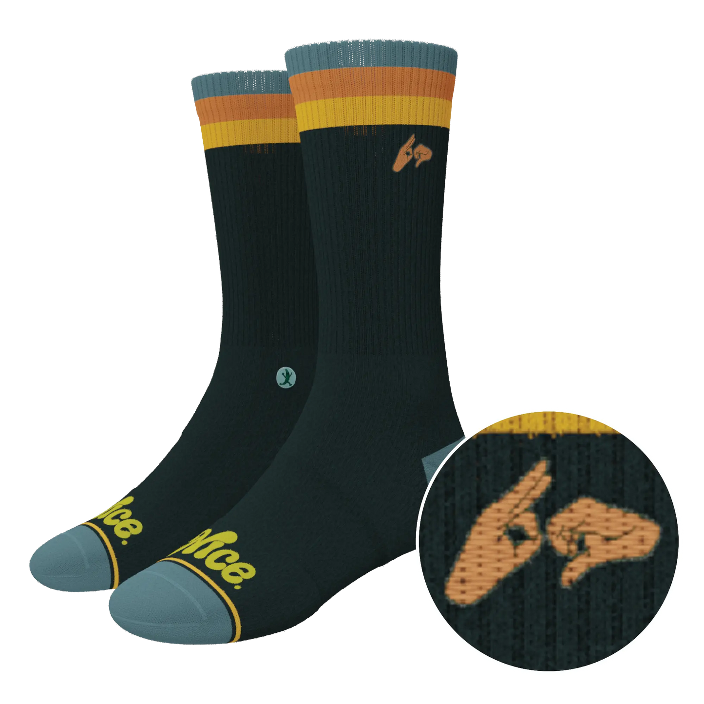 The Wine Dine & 69 | Route 69 Heel Hammock™ Crew Socks Shinesty