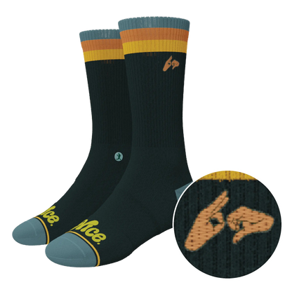 The Wine Dine & 69 | Route 69 Heel Hammock™ Crew Socks Shinesty