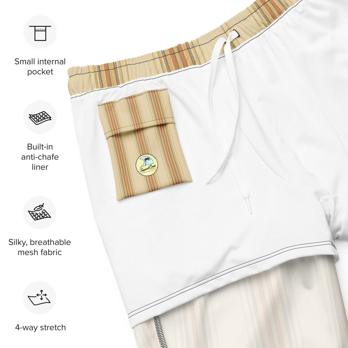 Men's Golden Isles Luxury swim trunks | Brinks Island Collection - MENLL