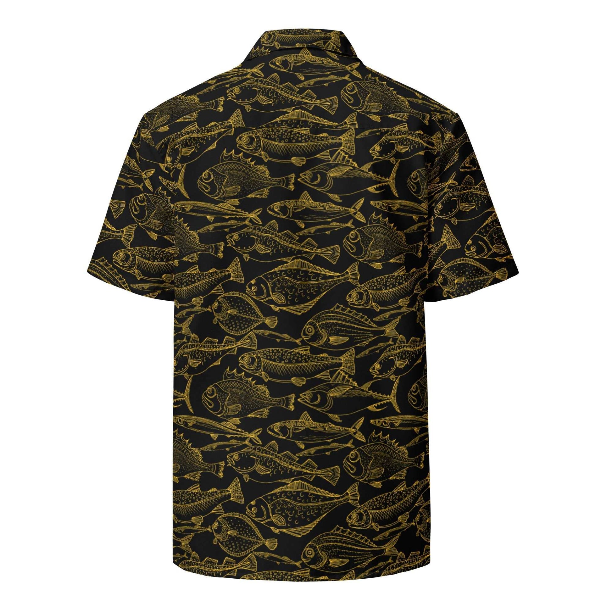 Sea of Gold Riches Button Down Hawaiian Shirt - MENLL