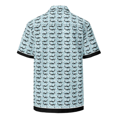 Shark Frenzy Button Down Hawaiian Shirt - MENLL