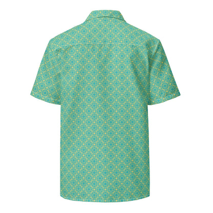 Palm Frond Prism Button Down Hawaiian Shirt - MENLL