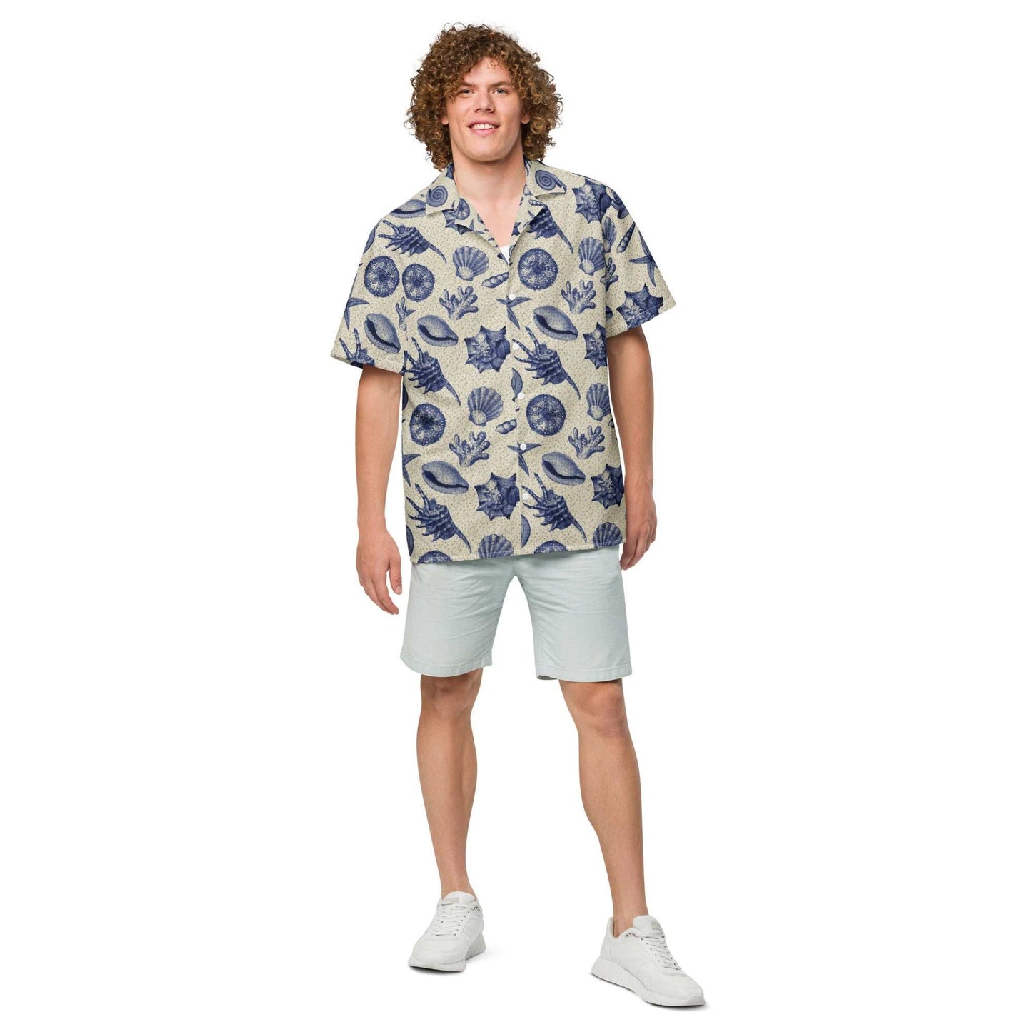 Men’s Vintage Beach Shell Hawaiian Shirt – Lightweight & Sustainable - MENLL