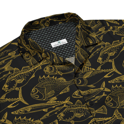 Sea of Gold Riches Button Down Hawaiian Shirt - MENLL