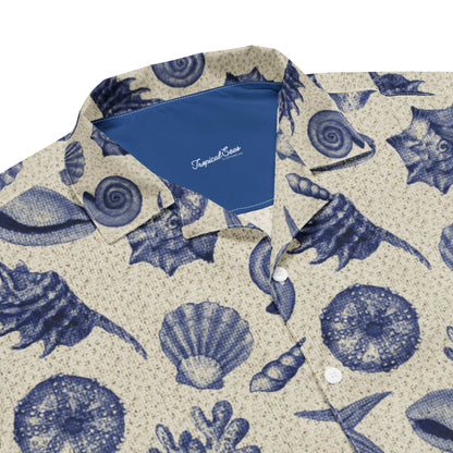 Men’s Vintage Beach Shell Hawaiian Shirt – Lightweight & Sustainable - MENLL