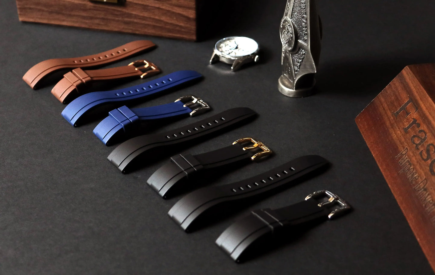 Fraser And Co FMK Rubber Straps 22mm Quick Release Waterproof - MENLL