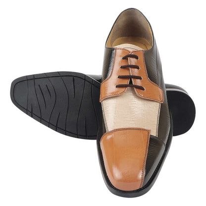 Alpha Leather Oxford Style Dress Shoes - MENLL