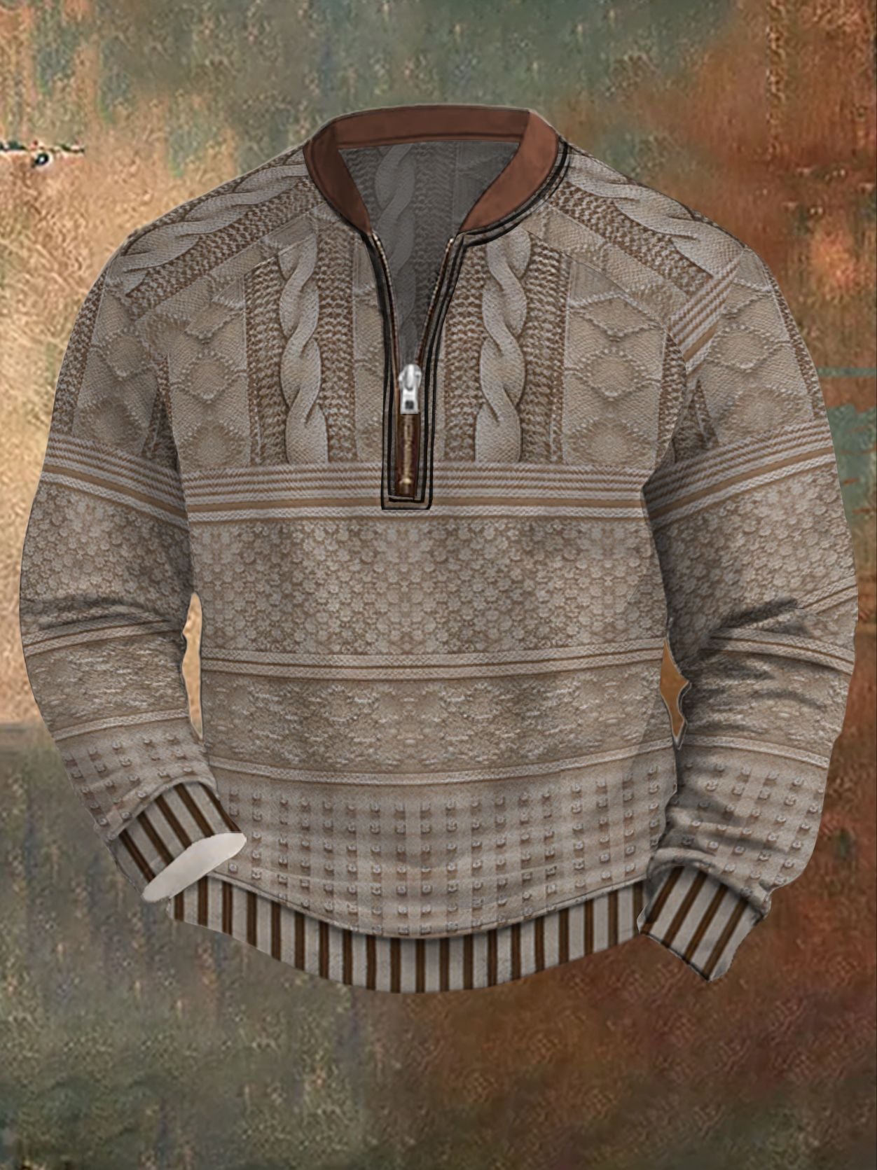 MENLL Slim Fit Hoodie Autumn Winter Men's Digital Print Comfortable Top