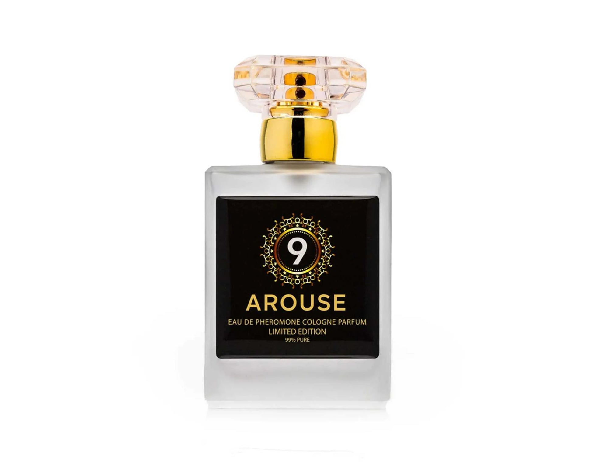AROUSE oud-based French pheromone cologne bottle.