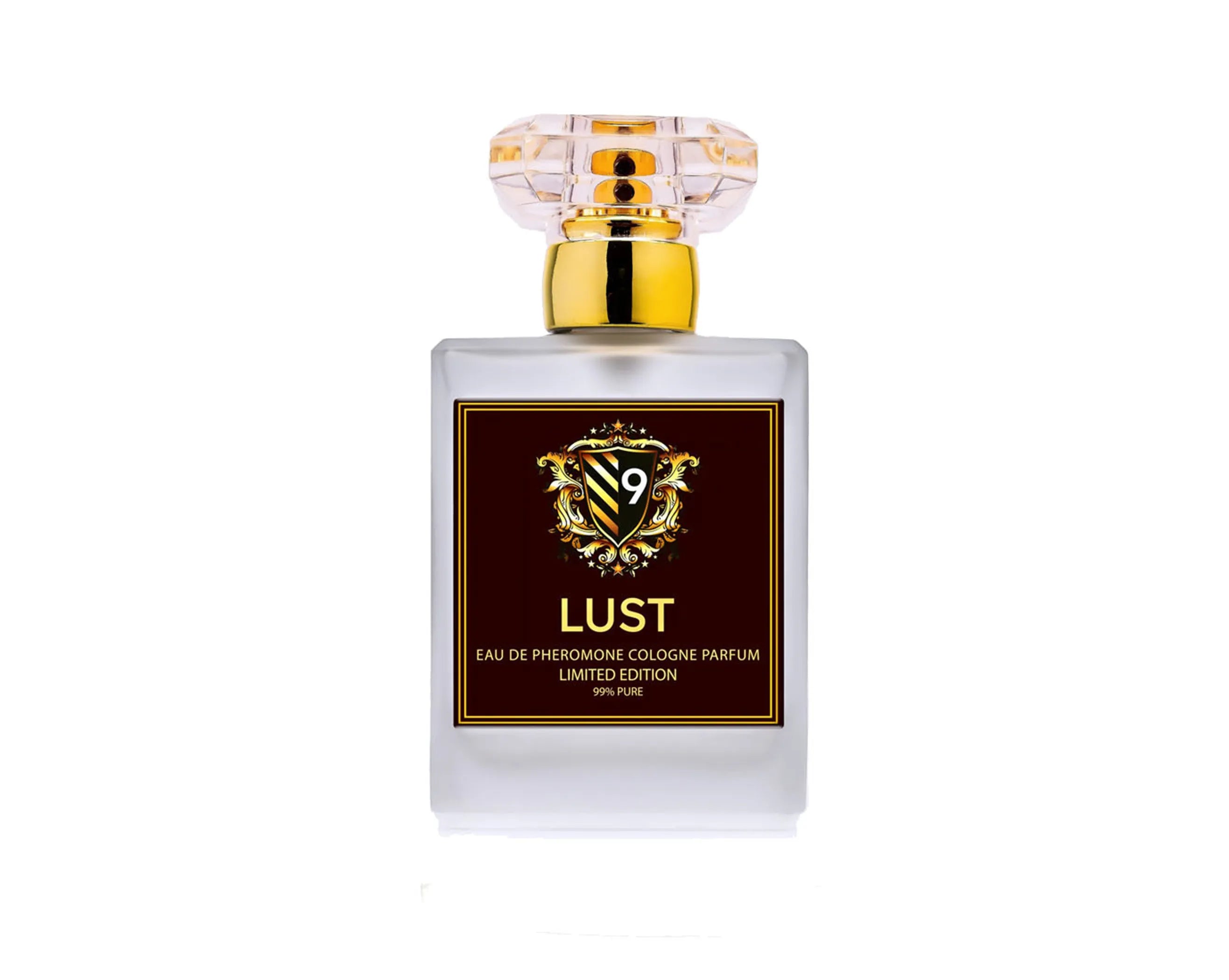 LUST- OUD based high potency French pheromone cologne bottle.