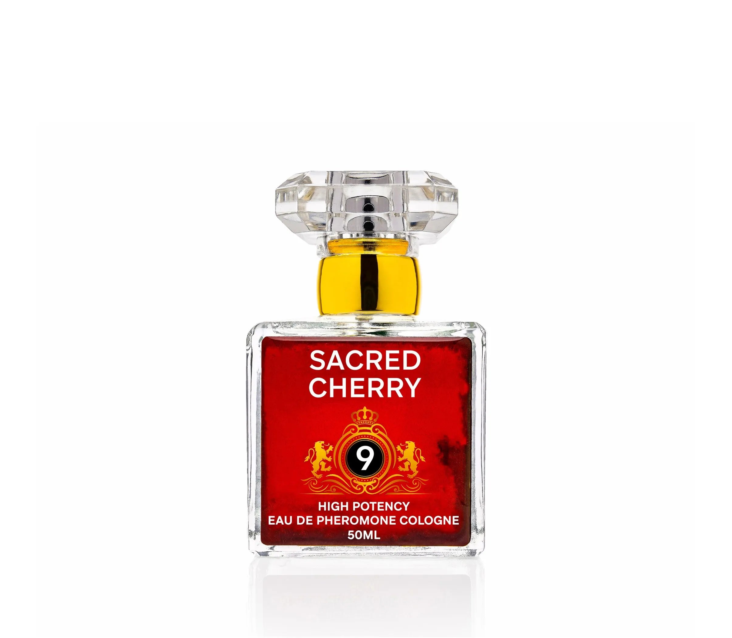 SACRED CHERRY HIGH POTENCY pheromone cologne bottle.