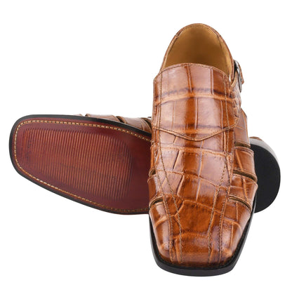 Bidwill Genuine Leather Fisherman Flat Sandals - MENLL