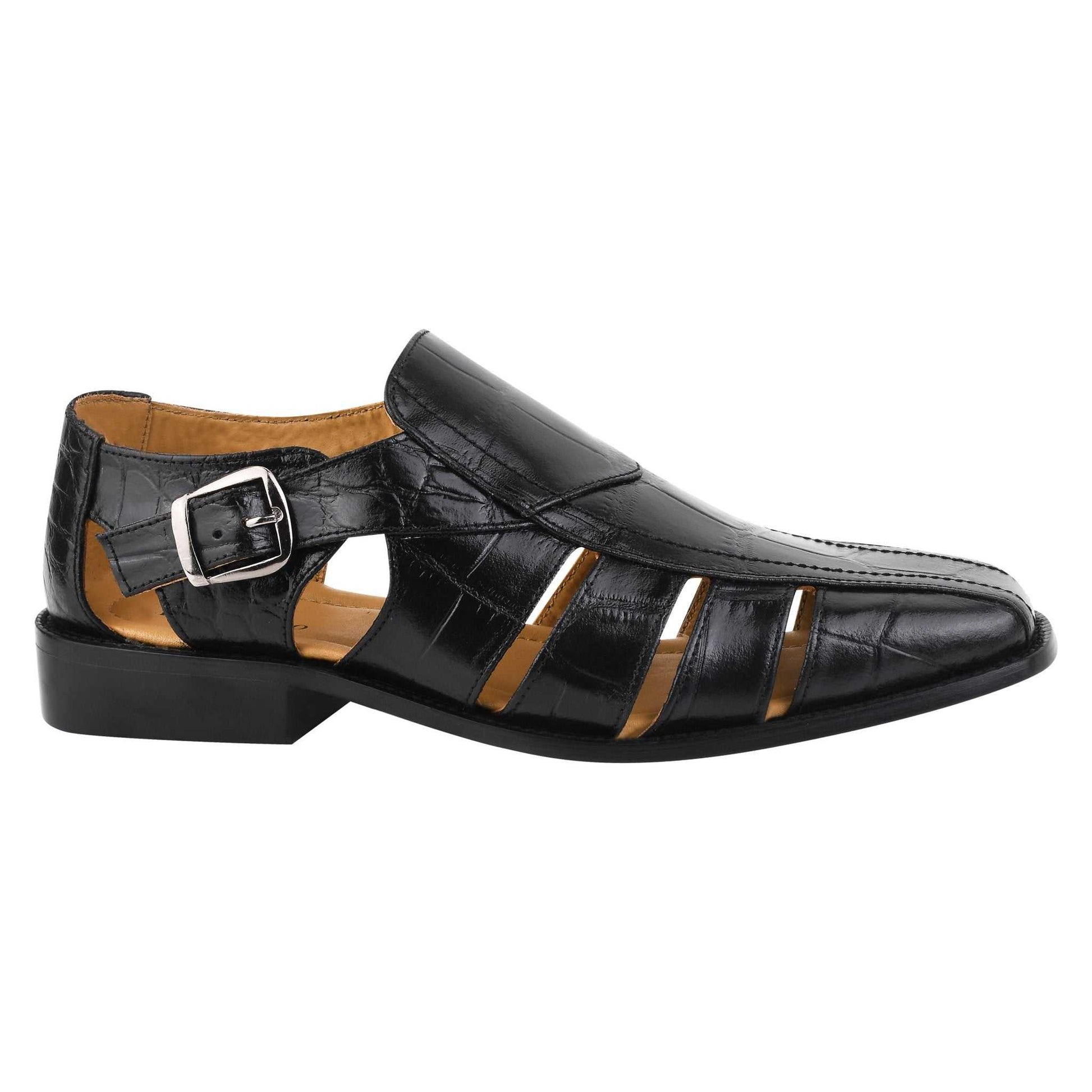 Bidwill Genuine Leather Fisherman Flat Sandals - MENLL