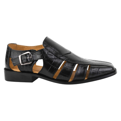 Bidwill Genuine Leather Fisherman Flat Sandals - MENLL