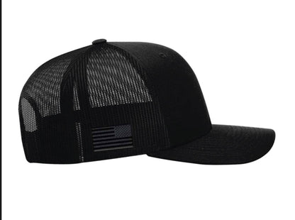 D.O.G.E SWAG Apparel & Accessories > Clothing Accessories > Hats - TRUCKER - AMERICAN Flag Blackout Hat - Premium Quality