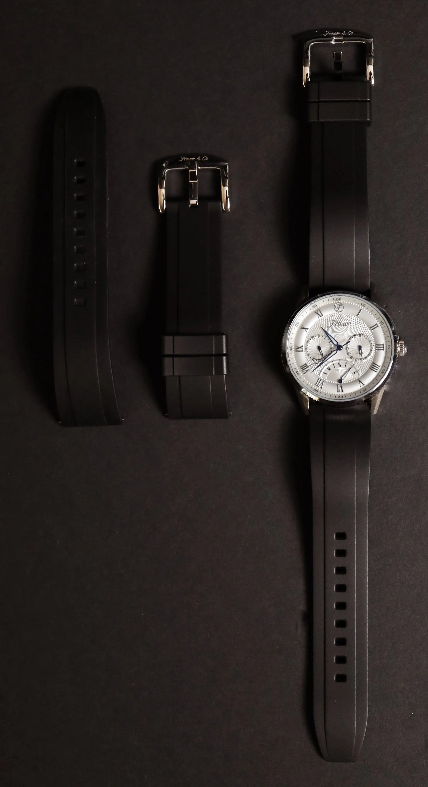 Fraser And Co FMK Rubber Straps 22mm Quick Release Waterproof - MENLL