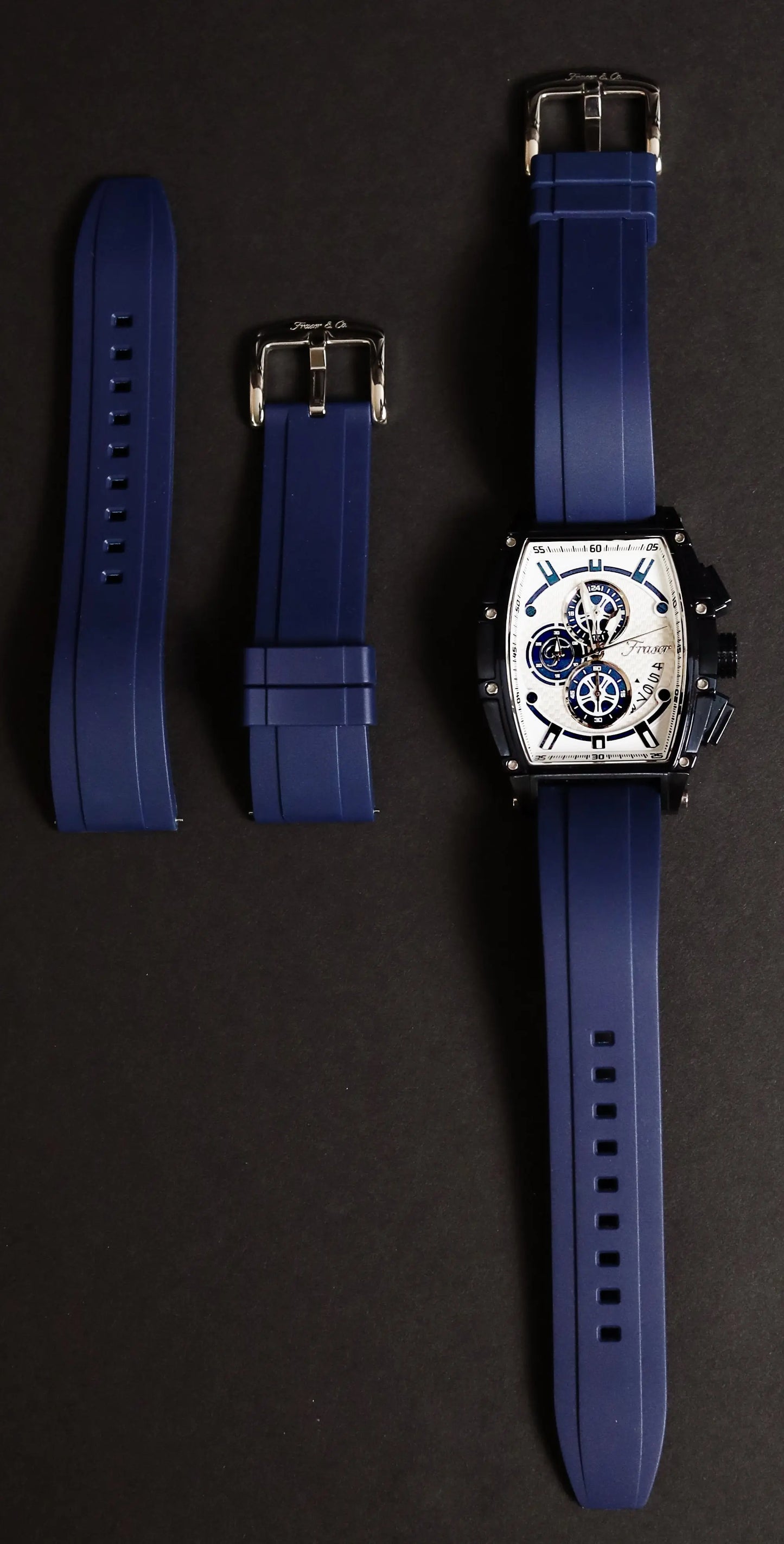 Fraser And Co FMK Rubber Straps 22mm Quick Release Waterproof - MENLL
