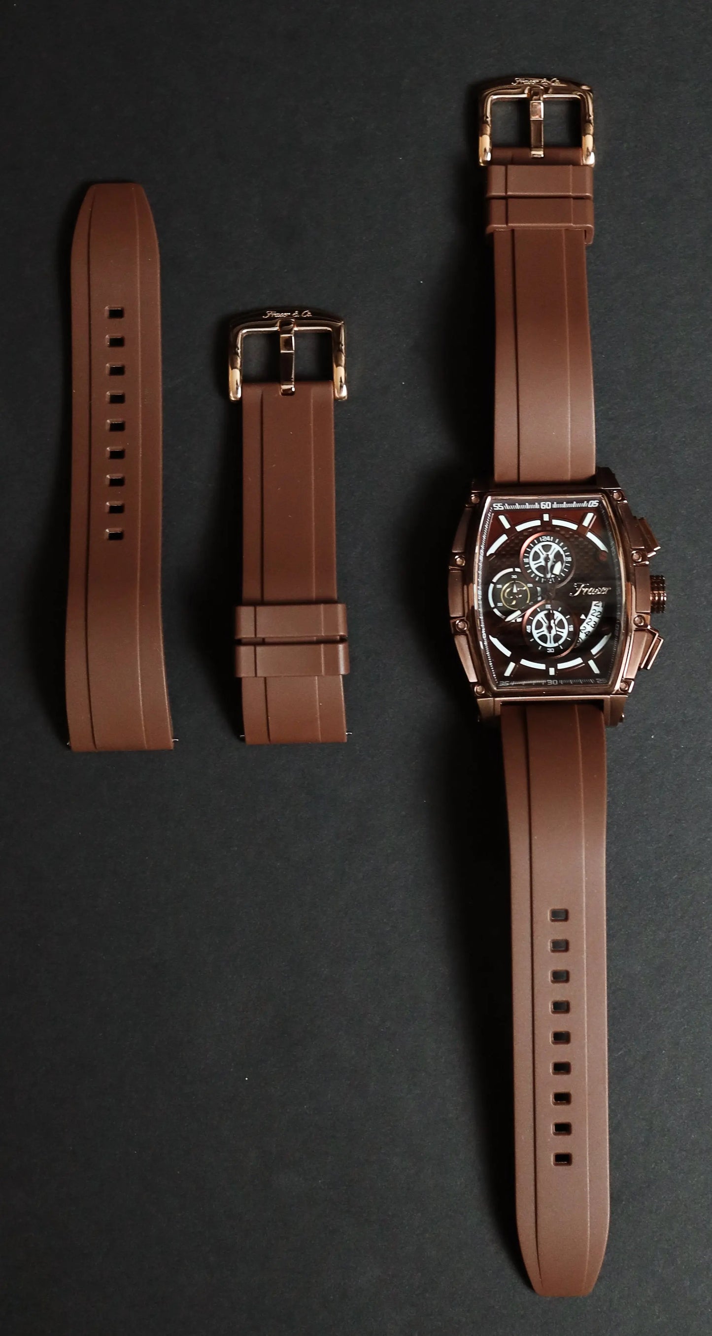 Fraser And Co FMK Rubber Straps 22mm Quick Release Waterproof - MENLL