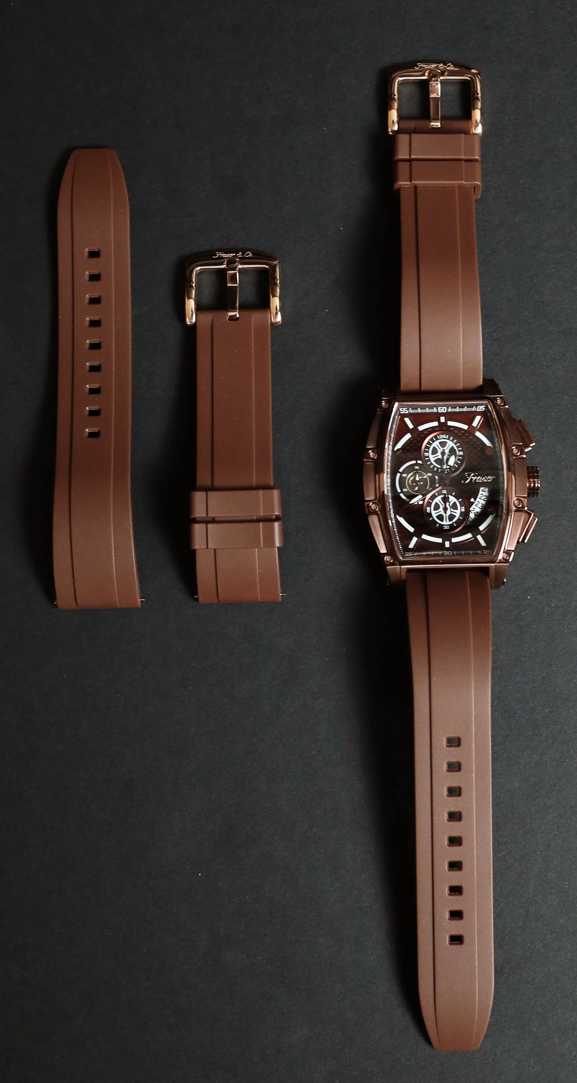 Fraser And Co FMK Rubber Straps 22mm Quick Release Waterproof - MENLL
