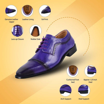 BRUCE Leather Oxford Style Dress Shoes - MENLL