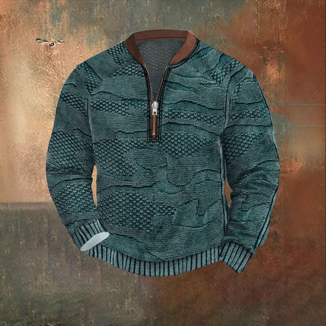 MENLL Slim Fit Hoodie Autumn Winter Men's Digital Print Comfortable Top